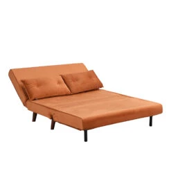 Algo Sofabed With Cushions In Orange Velvet 2 Seater -Daals Shop D021B ORANGEVEL 3 5b49fe42 fa24 42fc 8e05 7eacca0a4ce7