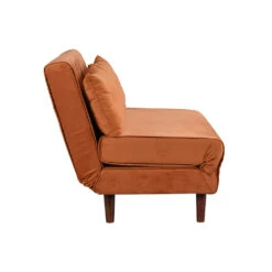 Algo Sofabed With Cushions In Orange Velvet 2 Seater -Daals Shop D021B ORANGEVEL 4