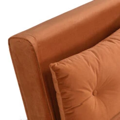 Algo Sofabed With Cushions In Orange Velvet 2 Seater -Daals Shop D021B ORANGEVEL detail1 60881916 348b 4117 ab20 858d7bc0ab92
