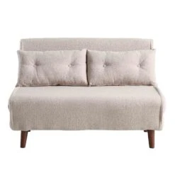 Algo Sofabed With Cushions In Taupe Teddy Fabric 2 Seater 22 Algo Sofabed With Cushions In Taupe Teddy Fabric 2 Seater -Daals Shop D021B TAUPE TEDDY WB1