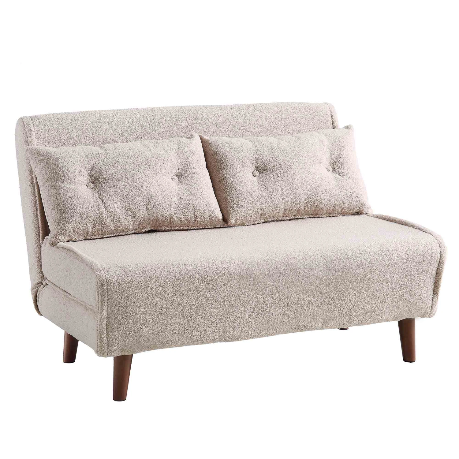 Algo Sofabed With Cushions In Taupe Teddy Fabric 2 Seater 9 Algo Sofabed With Cushions In Taupe Teddy Fabric 2 Seater - Image 7