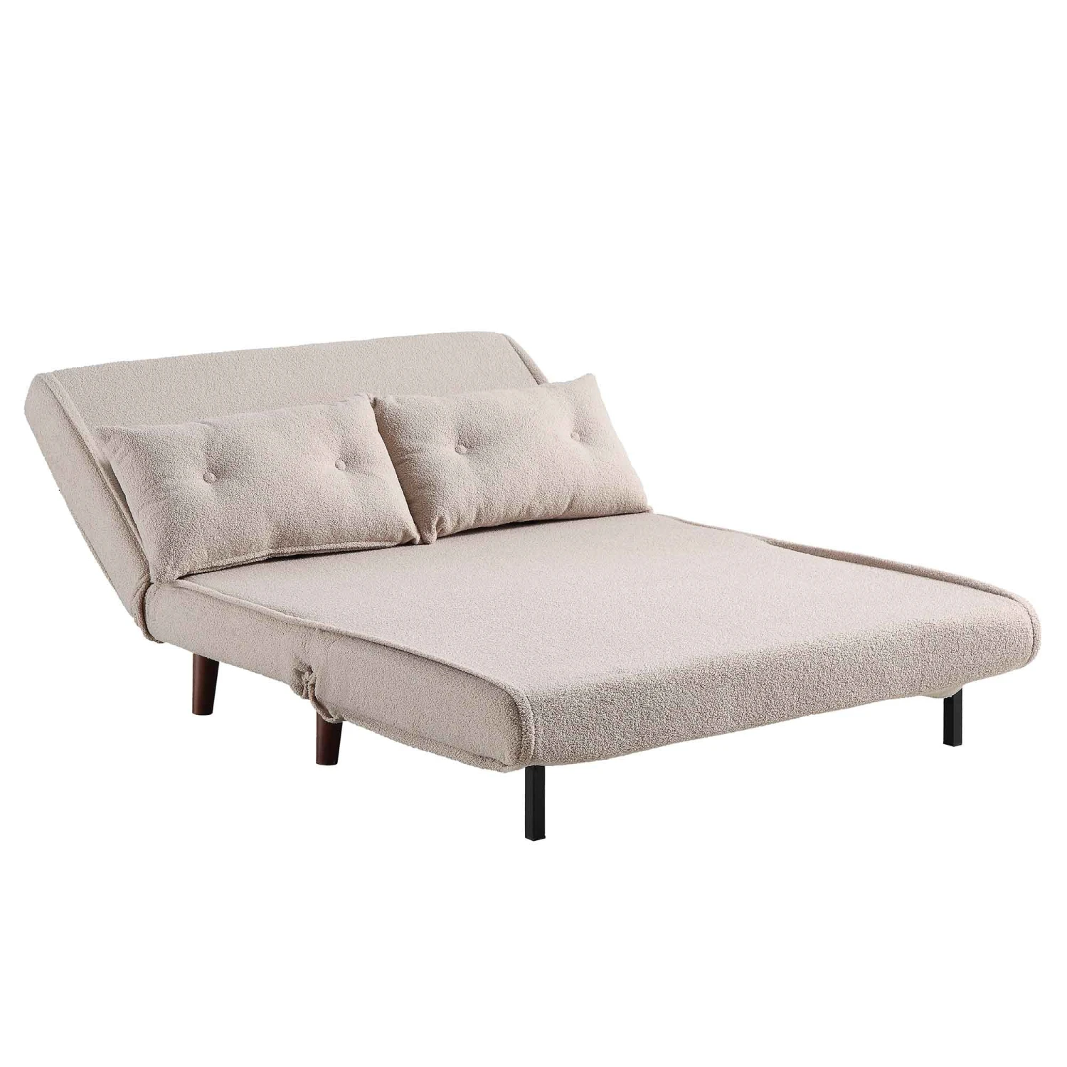 Algo Sofabed With Cushions In Taupe Teddy Fabric 2 Seater 12 Algo Sofabed With Cushions In Taupe Teddy Fabric 2 Seater - Image 10