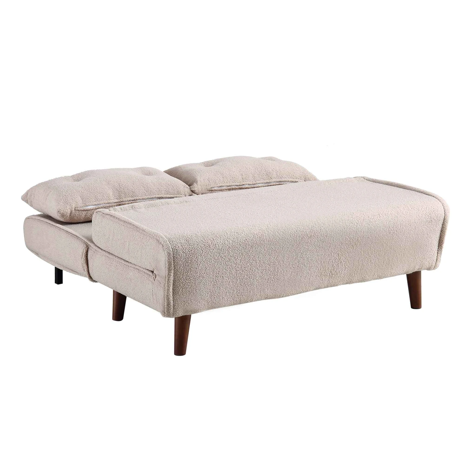 Algo Sofabed With Cushions In Taupe Teddy Fabric 2 Seater 15 Algo Sofabed With Cushions In Taupe Teddy Fabric 2 Seater - Image 13