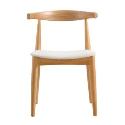 Arley Set Of 2 Beech Wood Dining Chairs, Natural And Beige -Daals Shop DCH 007 NAT BEIGEFAB 2P WB3
