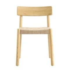 Ditton Set Of 2 Elm Wood And Jute Dining Chairs, Natural -Daals Shop DCH 086 NAT 2P WB3