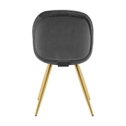 Set Of 2 Cosford Diamond Stitch Dining Chairs (Grey Velvet) -Daals Shop DCH 2092B GREY VEL 2P 4