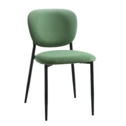 Kelmarsh Set Of 2 Grass Green Velvet Upholstered Dining Chairs -Daals Shop DCH 2128 GRASS VEL 2P WB2