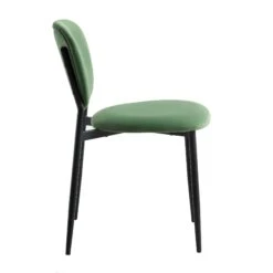 Kelmarsh Set Of 2 Grass Green Velvet Upholstered Dining Chairs -Daals Shop DCH 2128 GRASS VEL 2P WB3