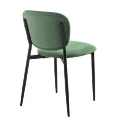 Kelmarsh Set Of 2 Grass Green Velvet Upholstered Dining Chairs -Daals Shop DCH 2128 GRASS VEL 2P WB5
