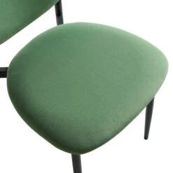 Kelmarsh Set Of 2 Grass Green Velvet Upholstered Dining Chairs -Daals Shop DCH 2128 GRASS VEL 2P detail2