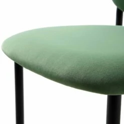 Kelmarsh Set Of 2 Grass Green Velvet Upholstered Dining Chairs -Daals Shop DCH 2128 GRASS VEL 2P detail3