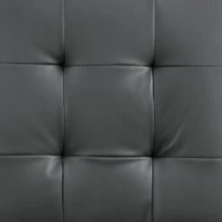 Keyston Set Of 2 Dark Grey PU Leather Upholstered Dining Chairs With Chrome Legs -Daals Shop DCH 2140 DARKGREY PU 2P detail2