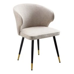 Langham Set Of 2 Oatmeal Woven Fabric Carver Dining Chairs With Fluted Back 19 Langham Set Of 2 Oatmeal Woven Fabric Carver Dining Chairs With Fluted Back -Daals Shop DCH 2143 TAUPE WOV 2P WB2