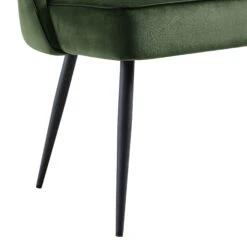 Oakley Dark Green Velvet Upholstered 3 Seater Dining Bench With Contrast Piping -Daals Shop DCH 2147 DARKGREEN VEL detail3