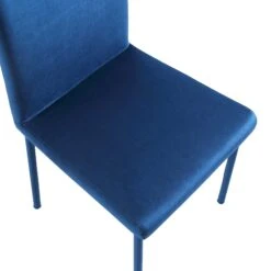 Fernie Set Of 2 Navy Blue Velvet Dining Chairs With Upholstered Legs -Daals Shop DCH 2151 NAVY VEL 2P detail2