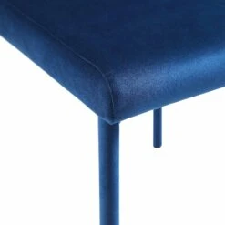 Fernie Set Of 2 Navy Blue Velvet Dining Chairs With Upholstered Legs -Daals Shop DCH 2151 NAVY VEL 2P detail3