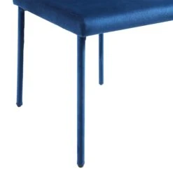 Fernie Set Of 2 Navy Blue Velvet Dining Chairs With Upholstered Legs -Daals Shop DCH 2151 NAVY VEL 2P detail4