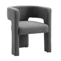 Greenwich Charcoal Boucle Dining Chair -Daals Shop DCH 2159 CHARCOAL BOUCLE WB2