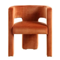 Greenwich Rust Velvet Dining Chair -Daals Shop DCH 2159 RUST VEL WB1