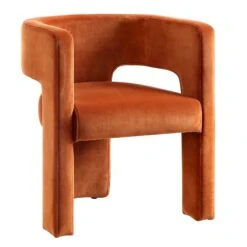 Greenwich Rust Velvet Dining Chair -Daals Shop DCH 2159 RUST VEL WB2
