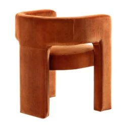 Greenwich Rust Velvet Dining Chair -Daals Shop DCH 2159 RUST VEL WB4