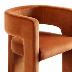 Greenwich Rust Velvet Dining Chair -Daals Shop DCH 2159 RUST VEL detail2