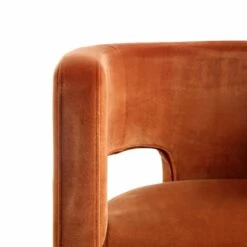 Greenwich Rust Velvet Dining Chair -Daals Shop DCH 2159 RUST VEL detail4