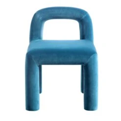 Libby Air Force Blue Velvet Dining Chair -Daals Shop DCH 2160 PETROL VEL WB1