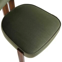 Ophelia Moss Green Velvet Dining Chair -Daals Shop DCH 2187 MOSS VEL WALN detail2