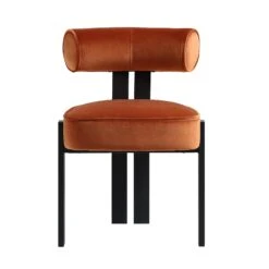 Ophelia Rust Velvet Dining Chair 17 Ophelia Rust Velvet Dining Chair -Daals Shop DCH 2187 RUST VEL WB2