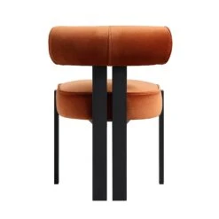 Ophelia Rust Velvet Dining Chair 21 Ophelia Rust Velvet Dining Chair -Daals Shop DCH 2187 RUST VEL WB4