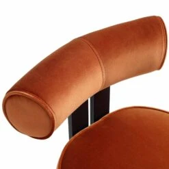 Ophelia Rust Velvet Dining Chair 23 Ophelia Rust Velvet Dining Chair -Daals Shop DCH 2187 RUST VEL detail1