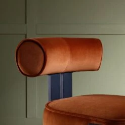 Ophelia Rust Velvet Dining Chair 16 Ophelia Rust Velvet Dining Chair -Daals Shop DCH 2187 RUST VEL scene2