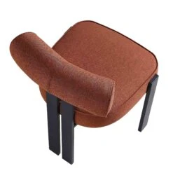 Ophelia Terracotta Fabric Dining Chair -Daals Shop DCH 2187 TERRA FAB BLACK WB6