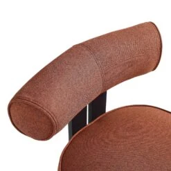 Ophelia Terracotta Fabric Dining Chair -Daals Shop DCH 2187 TERRA FAB BLACK detail1