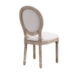 Lainston Set Of 2 Classic Limewashed Wooden Dining Chairs, Beige -Daals Shop DCH 88 BEIGE 2P WB5