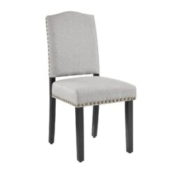 Draycott Set Of 2 Grey Fabric Dining Chairs -Daals Shop DCH LW8113 GREYFAB 2P 1