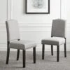 Draycott Set Of 2 Grey Fabric Dining Chairs