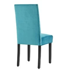 Maidwell Set Of 2 Air Blue Velvet Dining Chairs -Daals Shop DCH LW8116 ABLUEVEL 2P 4