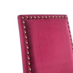 Maidwell Set Of 2 Crimson Red Velvet Dining Chairs 19 Maidwell Set Of 2 Crimson Red Velvet Dining Chairs -Daals Shop DCH LW8116 REDVEL 2P detail1