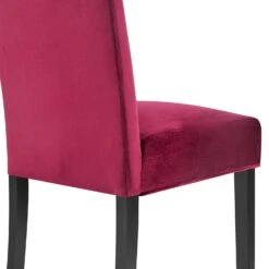 Maidwell Set Of 2 Crimson Red Velvet Dining Chairs 21 Maidwell Set Of 2 Crimson Red Velvet Dining Chairs -Daals Shop DCH LW8116 REDVEL 2P detail3
