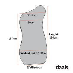 Bala Irregular Shaped Frameless Extra Large Full Length Pond Mirror 180 X 100 Cm -Daals Shop DImensioncal Drawings Feb 2023 MIRR 034 1
