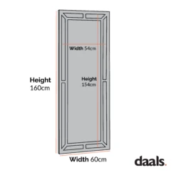 Edgeworth Washed White Full Length Wooden Frame Window Mirror 160 X 60 Cm 13 Edgeworth Washed White Full Length Wooden Frame Window Mirror 160 X 60 Cm -Daals Shop DImensioncal Drawings Feb 2023 MIRR 174