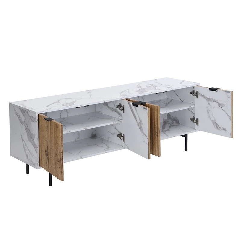 Aspen Oak And Marble Effect 150cm Wide TV Unit 11 Aspen Oak And Marble Effect 150cm Wide TV Unit - Image 9