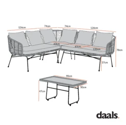 St Loy Natural Rattan Corner Sofa Set With Table -Daals Shop Dimensional Drawings APR 2023 OD SF 016 21