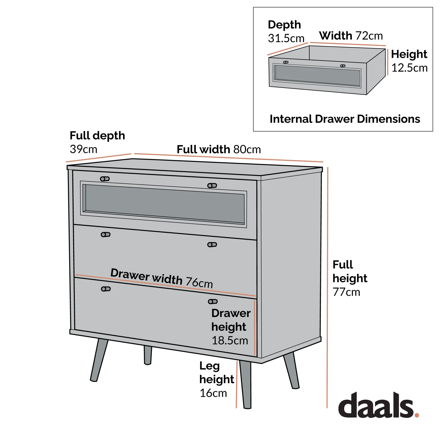 Anya Woven Rattan Chest Of 3 Drawer In Black Colour 6 Anya Woven Rattan Chest Of 3 Drawer In Black Colour - Image 4