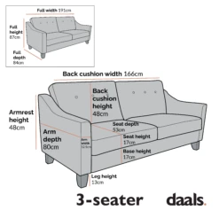 Harper 3-Seater Slope Arm Grey Woven Fabric Sofa -Daals Shop Dimensional Drawings AYSF 015 3ST 5f05cd5d 4cec 4a4e bf45 c08d1d1d49c9