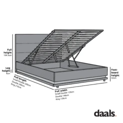 Buxton End Opening Ottoman Storage Bed Frame With Multi-colour LED Light Strip (Light Grey Velvet) 17 Buxton End Opening Ottoman Storage Bed Frame With Multi-colour LED Light Strip (Light Grey Velvet) -Daals Shop Dimensional Drawings JAN 2023 JAH 04 2 8e232c75 4df0 4f85 99ec 3272e3b00b1b