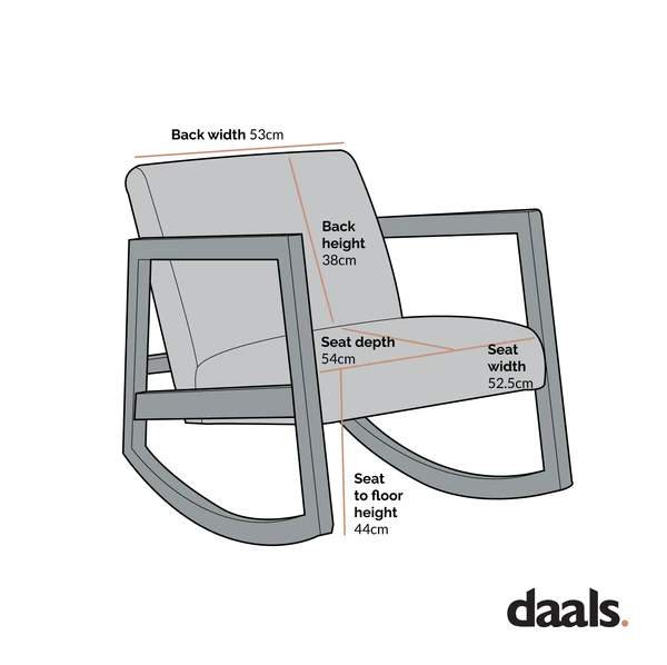 Fyne Ecru Boucle Rocking Armchair With Rattan Armrests 7 Fyne Ecru Boucle Rocking Armchair With Rattan Armrests - Image 5