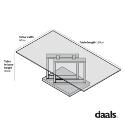Lucent White High Gloss And Glass Top Coffee Table -Daals Shop Dimensional Drawings JUNE 2022 BSD 083